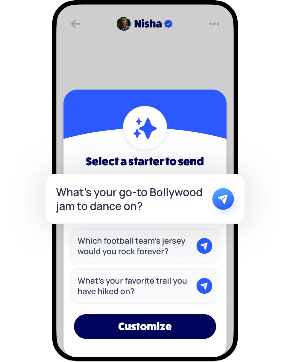 Break the ice with conversation helpers